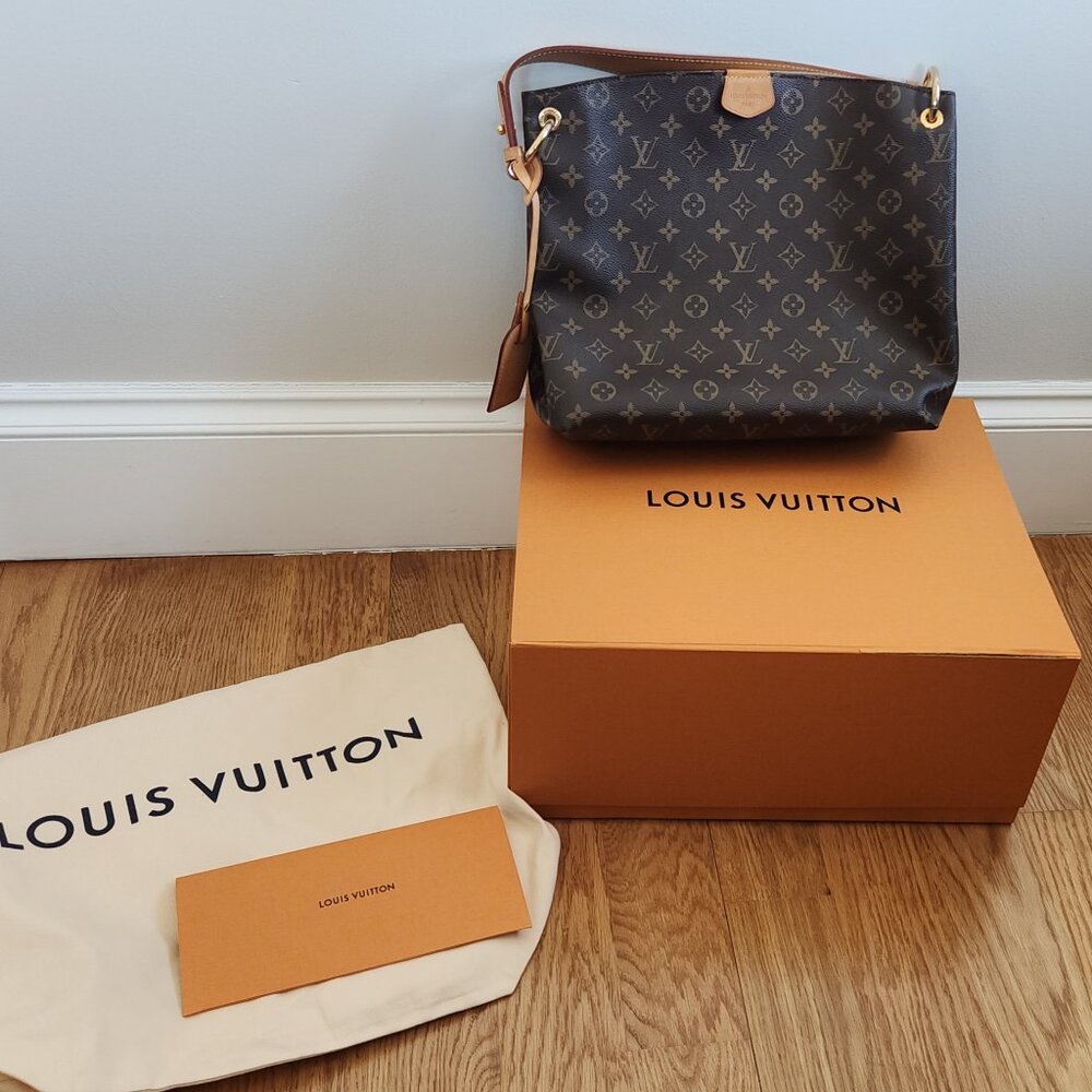 Pre-Owned - Authentic - Louis Vuitton Brown Monogram Graceful PM Hobo Bag